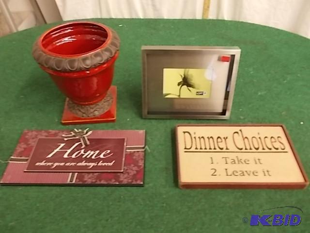 Wall Decor, Urn, New Frame...