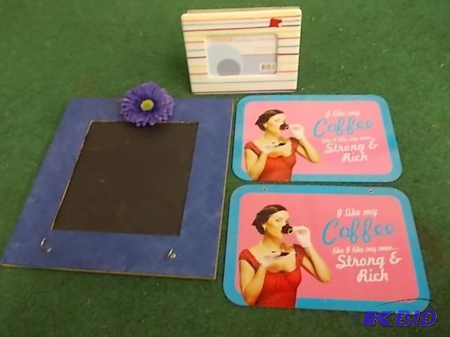 Chalk Board, 2-Coffee Signs, New Ceramic Fram...