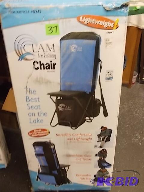 Clam Ice Fishing Chair (Like New In Box - $80...