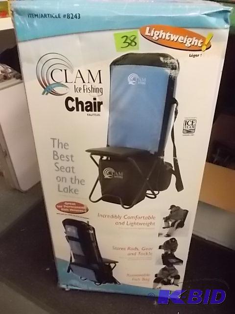Clam Ice Fishing Chair (Like New In Box - $80...