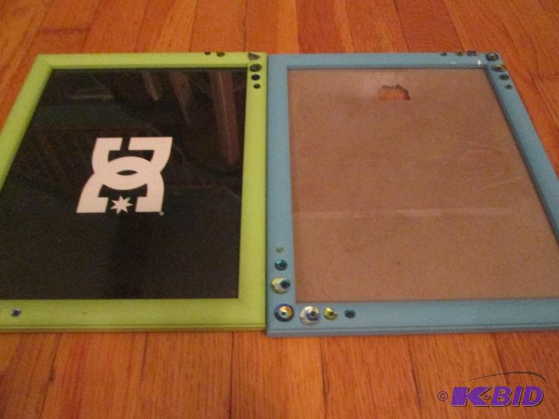 lot 149 image: 2 frames one green one blue 8 12 x 11 in...