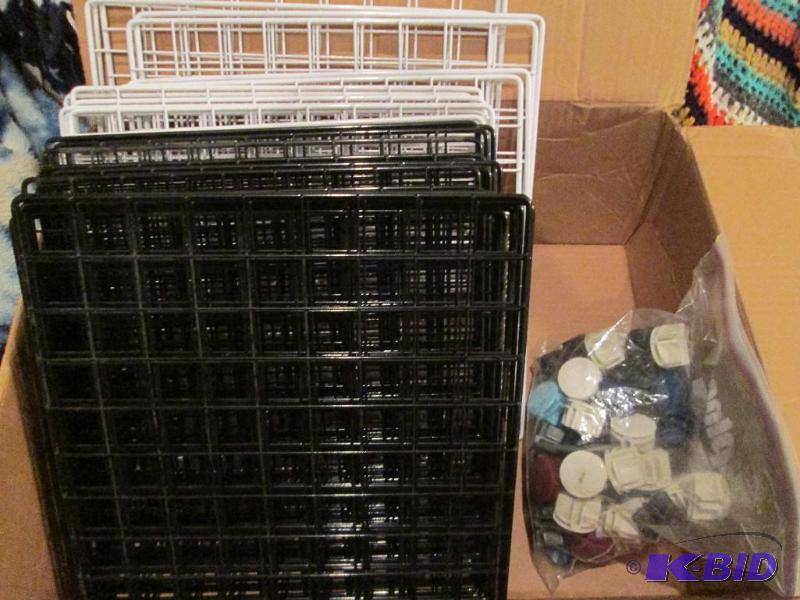 lot 154 image: Piece together storage unit 20 black panels a...