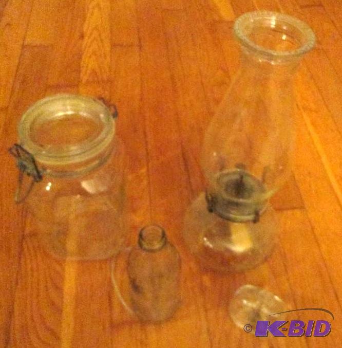 lot 163 image: Mixed lot including antique gas lantern, clam...