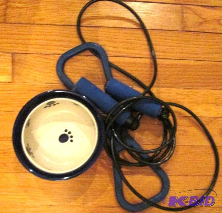 lot 177 image: jump rope and stretch band with puppy water b...