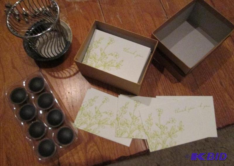 lot 181 image: thank-you cards and other dcor...