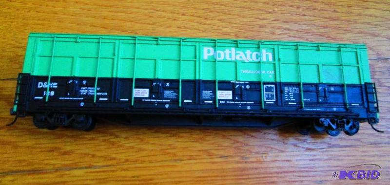 lot 253 image: Model Train Potlatch Thrall Door Car D&ampNE...