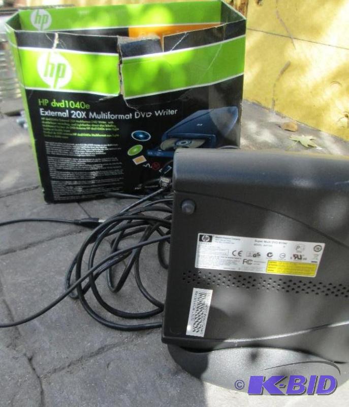 lot 29 image: HP dvd 1040e External 20x Multiformat DVD wri...