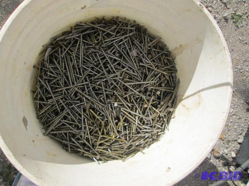 lot 35 image: 34 of a 5 gallon bucket full of 2 14 inch n...