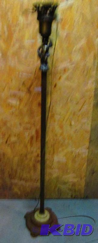 lot 418 image: Unique lampstand with figure, no socket all m...