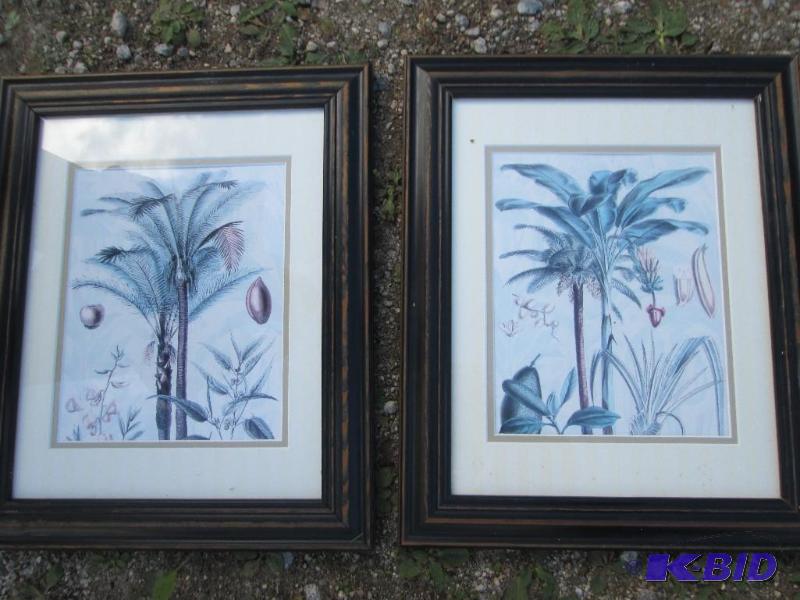 lot 74 image: 2 palm prints, each measure 17 x 14 inches...