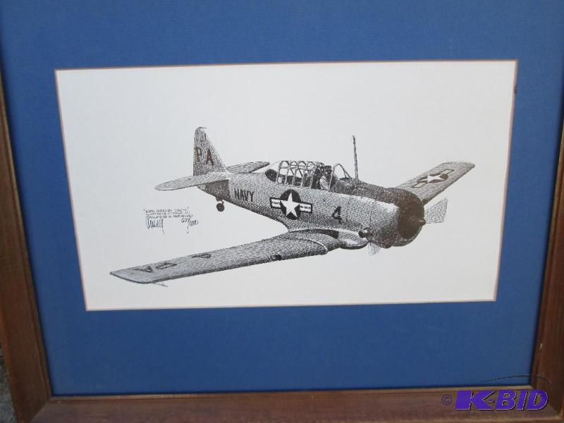 lot 78 image: Numbered print of Navy PA Plane, by Joe Milic...