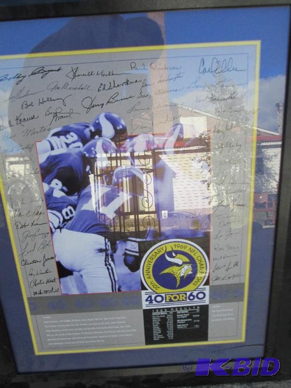 lot 79 image: Vikings 20th Anniversary 1969 NFL Champions t...