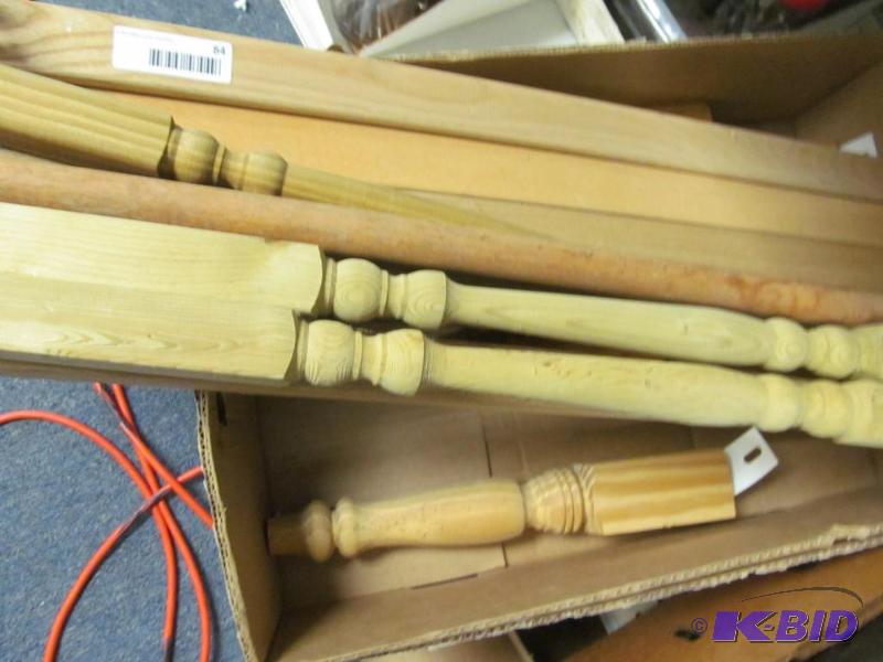 lot 84 image: lot of wood spindles