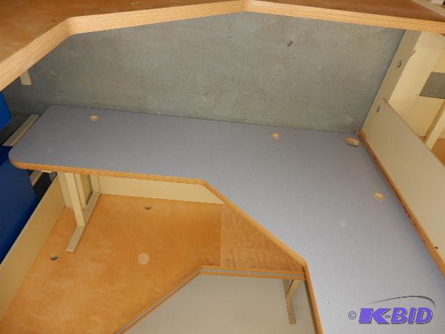 Corner desk unit..84in x 84in, diagonal corne...