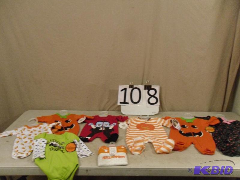 Lot of 8 New NewbornPreemie Halloween Onesie...