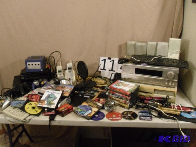 Lot of Assorted Electronics and DVDs. Sansui&...