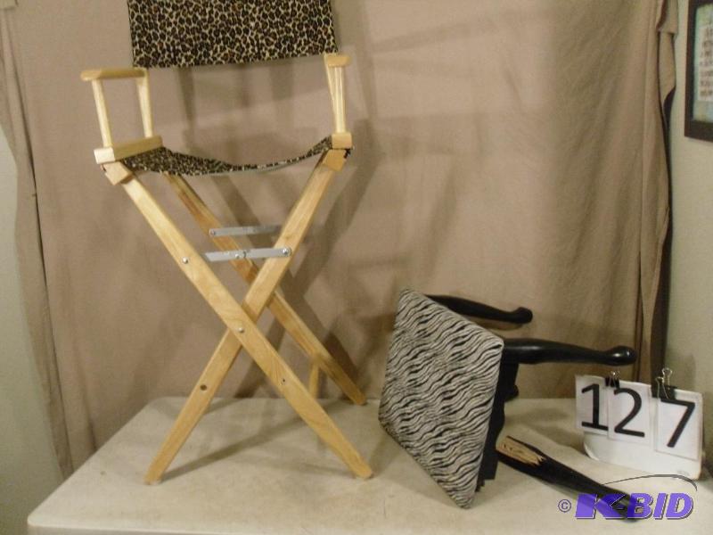 Large Directors Style Chair and Little Wood S...
