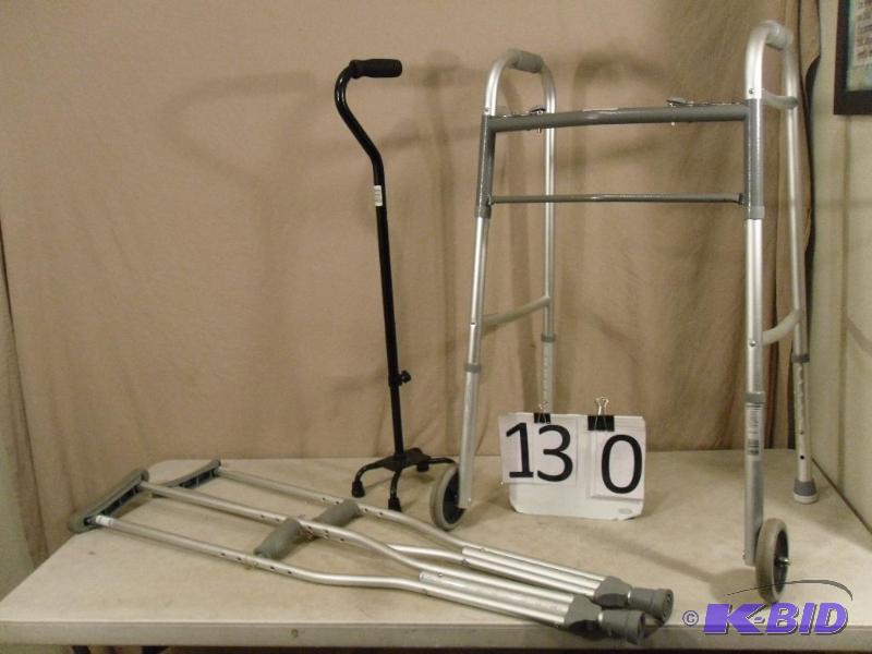 Aluminum Walker, Adjustable Cane, and Crutche...