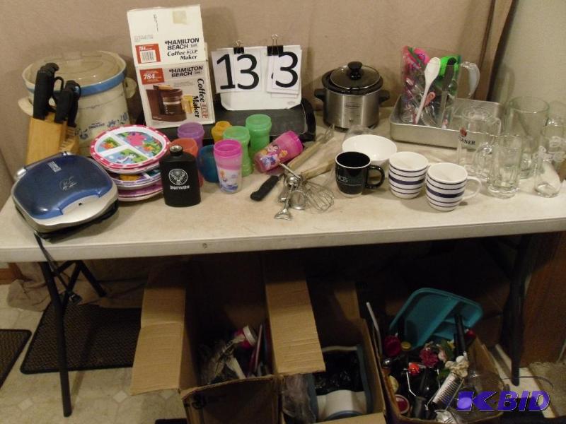 Rival Crockpot, Butcher Knife Block, Utensils...