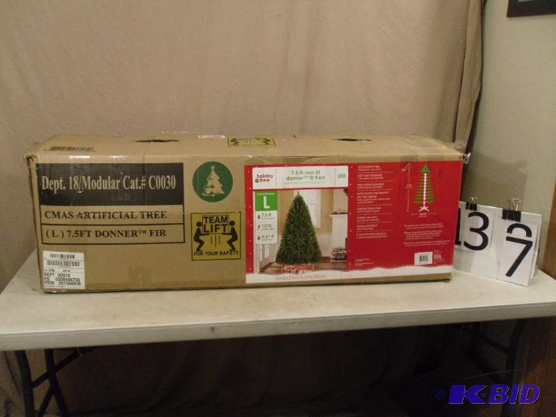 7.5 Non Lit Donner Fir Tree. Retails for $88...