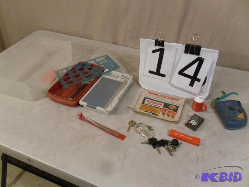 Old Ration Book with Coupons, Lighters, Keys,...
