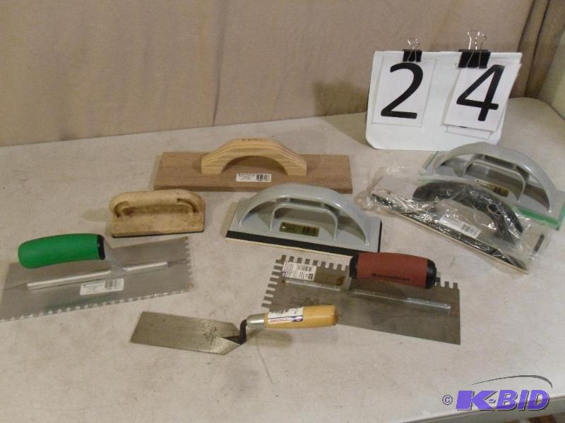 Lot of Assorted Masonry Tools. More than 12 ...