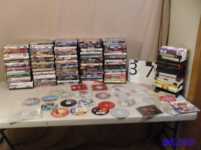 Lot of DVDs (well over 100&nbspdvds), CDS, a...