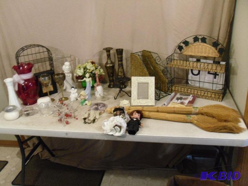 Lot of Assorted Household Items. Hanging Shel...