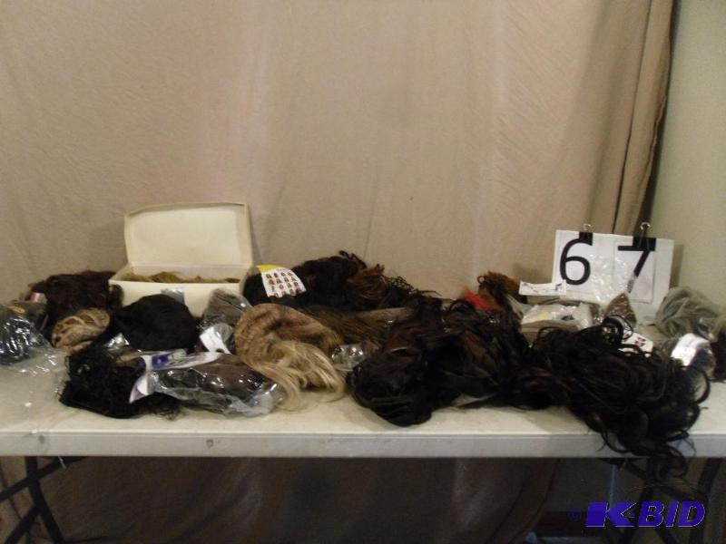 Large Lot of Assorted HairExtensionsWigs. S...
