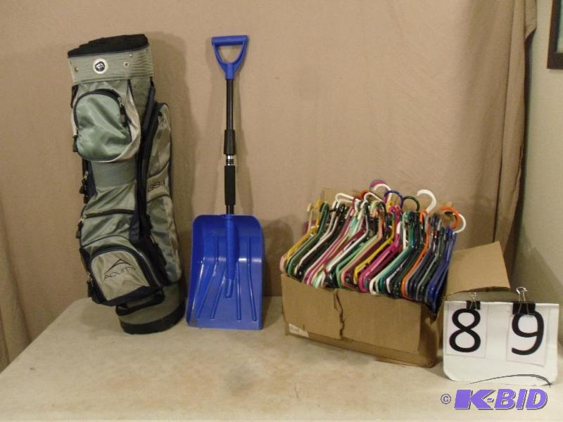 Golf Bag (needs tlc), Telescoping Car Snow Sh...