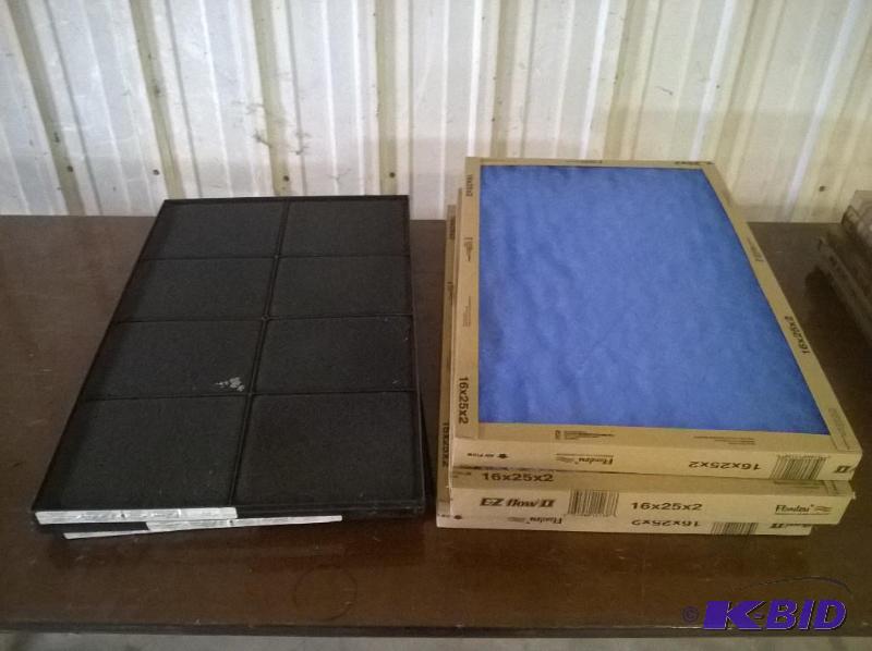lot 109 image: 16x25x2in Furnace Filters, Lot of 3 & 3 16x25x1 Cleanable Filters