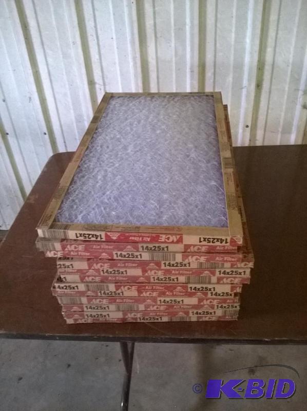 lot 111 image: Lot of 12 14x25x1in Furnace Filters