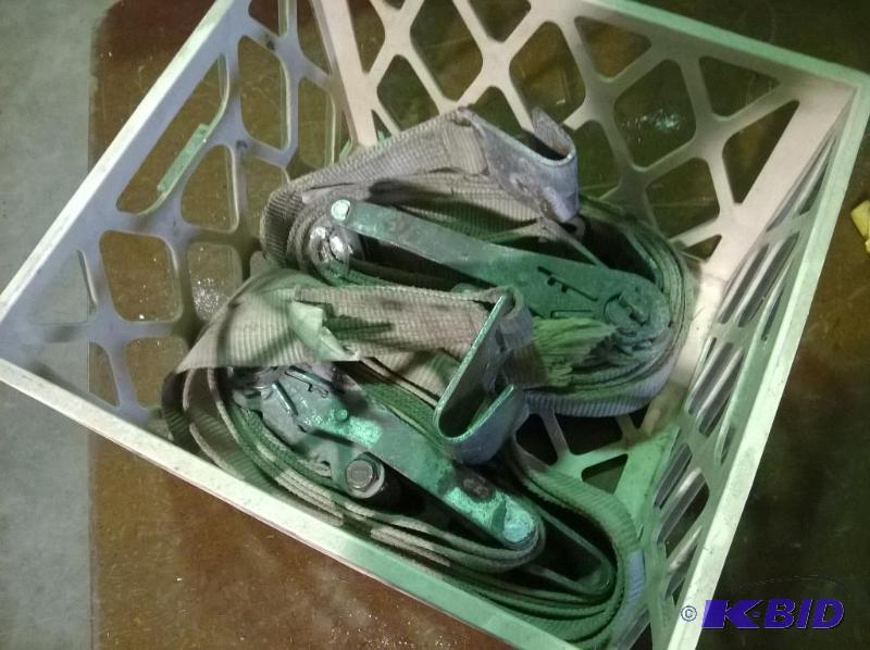 lot 123 image: 2in Ratchet Straps in Milk Crate