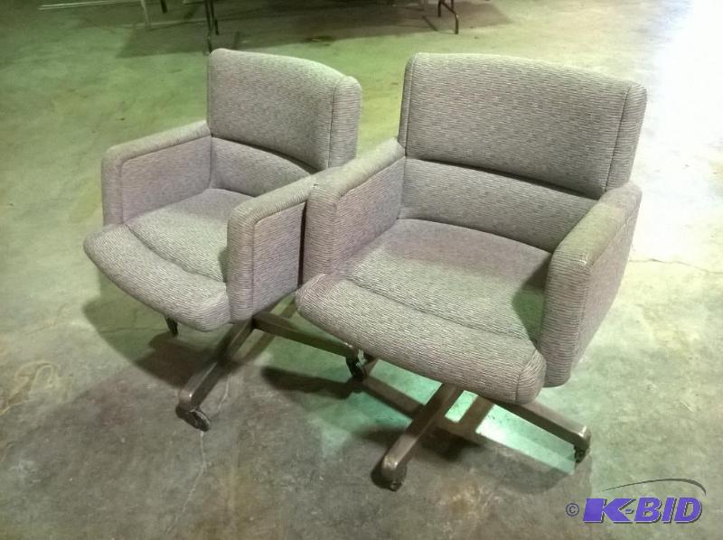 lot 142 image: Office Rolling Chairs, One Pair