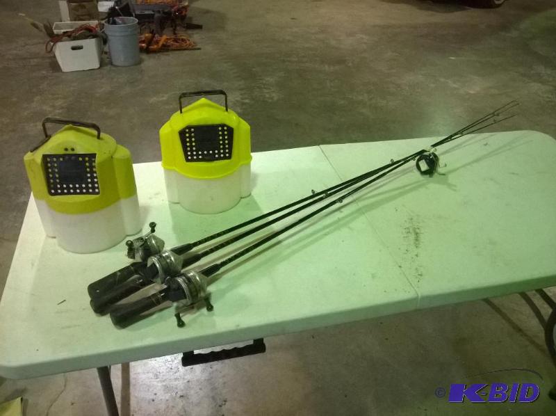 lot 172 image: Fishing rods & minnow buckets