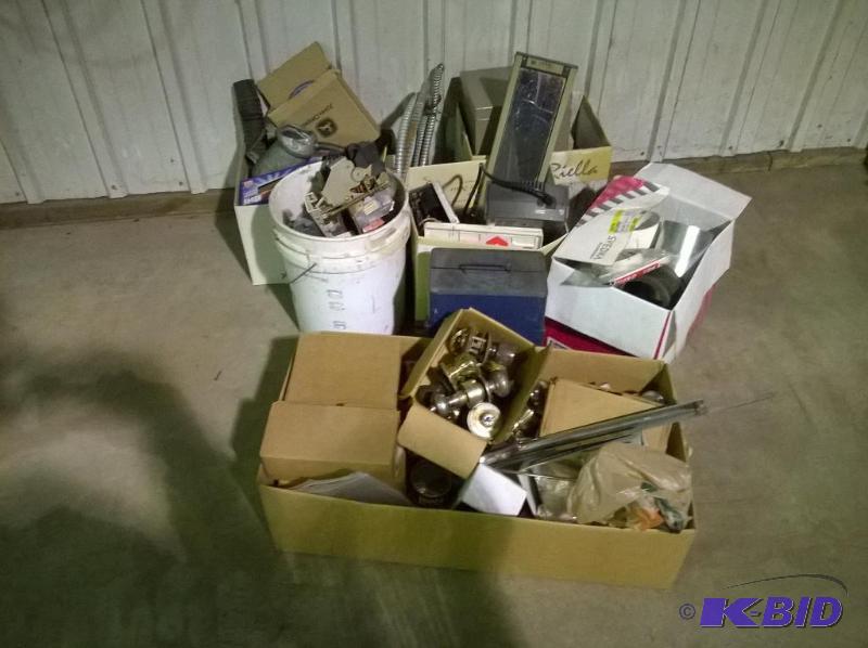 lot 235 image: Lot of Miscellaneous, door knobs, UPS, old headlights, & more