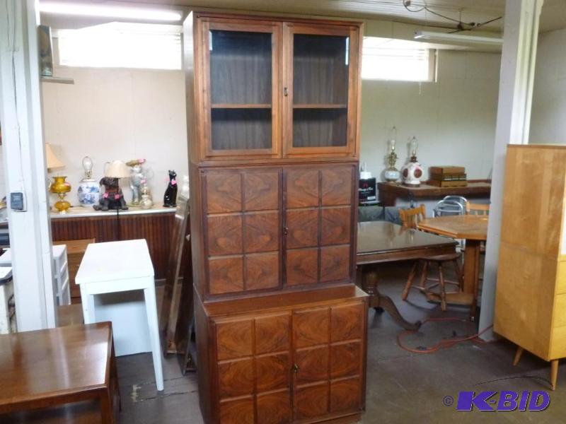 lot 1 image: Beautiful Three Piece Black Walnut Stepback H...