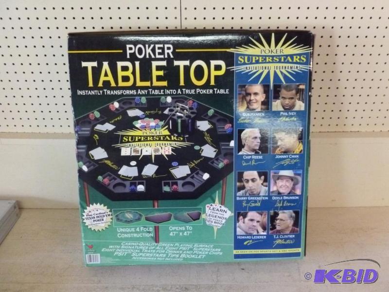 lot 110 image: Poker Table Top - instantly transforms any ta...