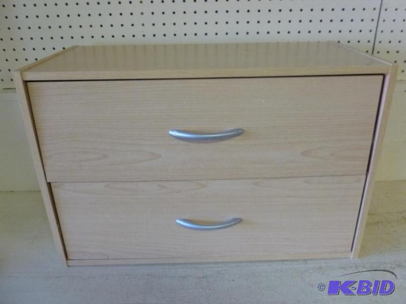 lot 139 image: Nice wood laminate two drawer sock dresser, m...