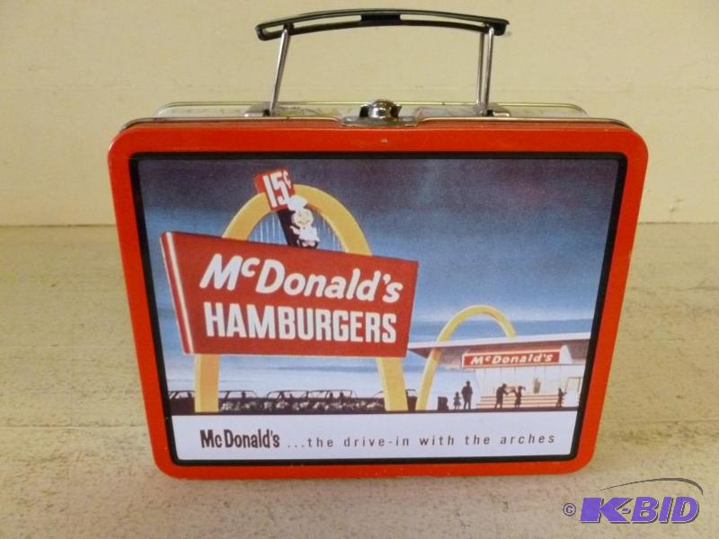 lot 37 image: McDonalds Hamburgers metal lunchbox, no rust...