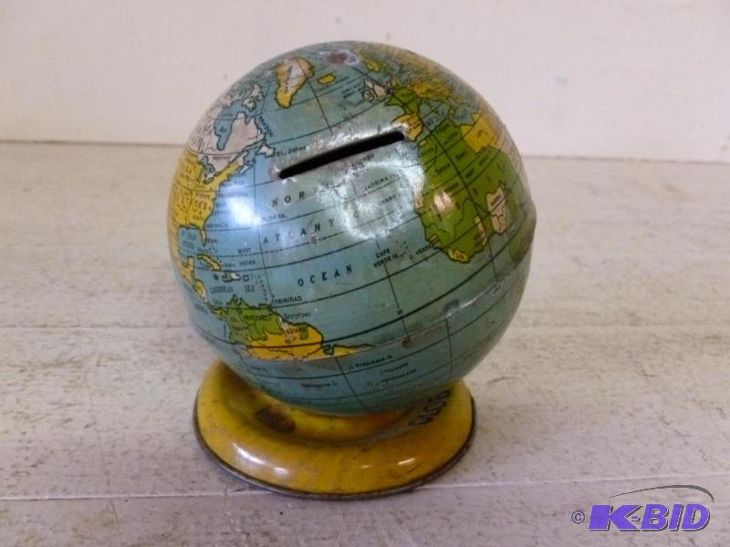 lot 42 image: Vintage J. Chein & Co. all metal globe ba...
