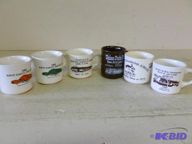 lot 44 image: Lot of six collectible North Dakota town cele...