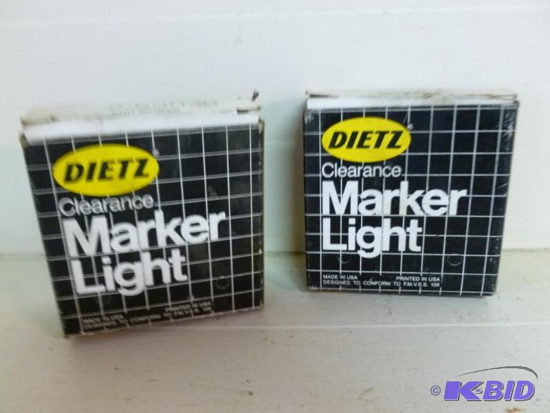 lot 75 image: Lot of two Dietz clearance marker lights, one...