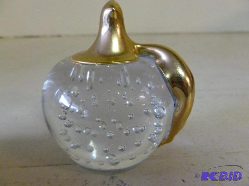 lot 80 image: Nice solid glass apple paper weight measures ...