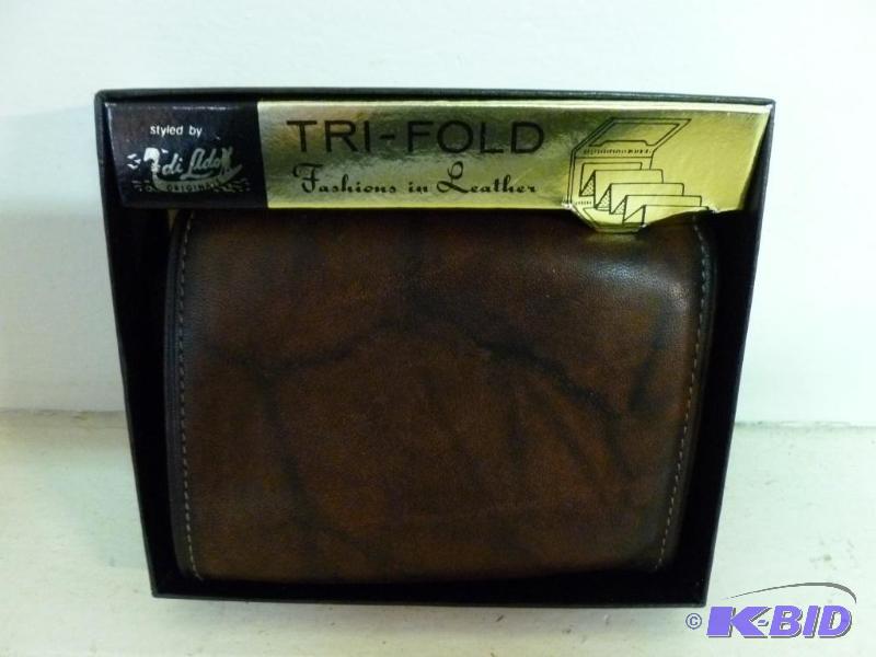 lot 83 image: Di Lido genuine leather cowhide tri-fold wall...
