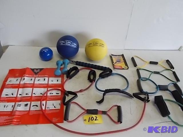 lot 102 image: Asstd Fitness Gear...