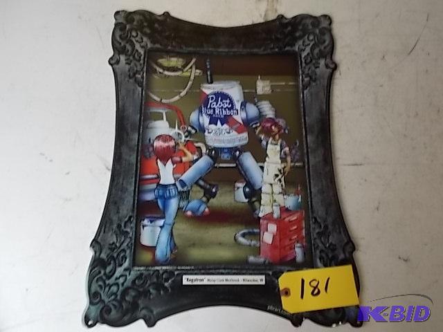 lot 181 image: Pabst Kegatron Tin Sign, 17 x 23...