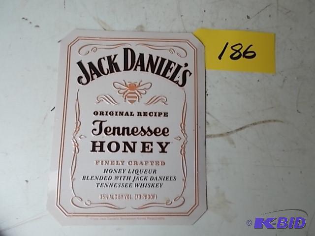 lot 186 image: Jack Daniels Aluminum Sign, 8 x 10...