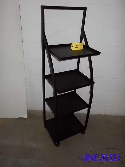 lot 211 image: 55" Steel Display Cart...