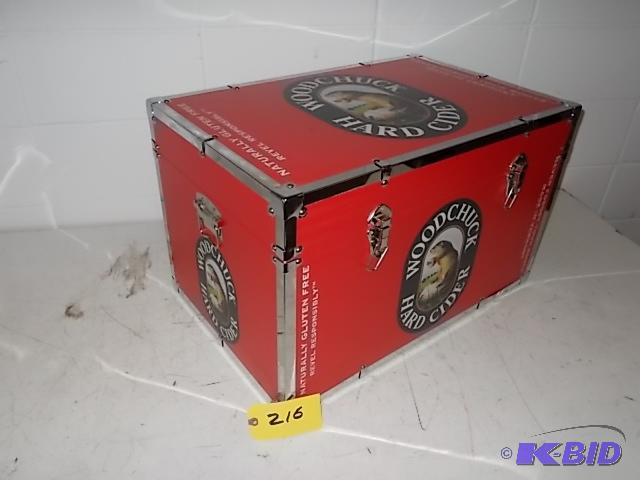lot 216 image: Woodchuck Hard Cider Trunk, 27 x 17.5 x 16.5...